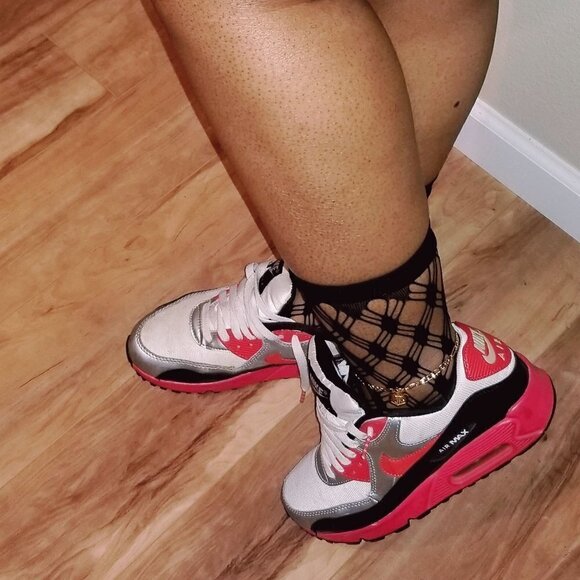 𝅺FISHNET Socks Lace Short Ankle Stockings Socks Boots Heels Anklet Dress NWT - Picture 8 of 10